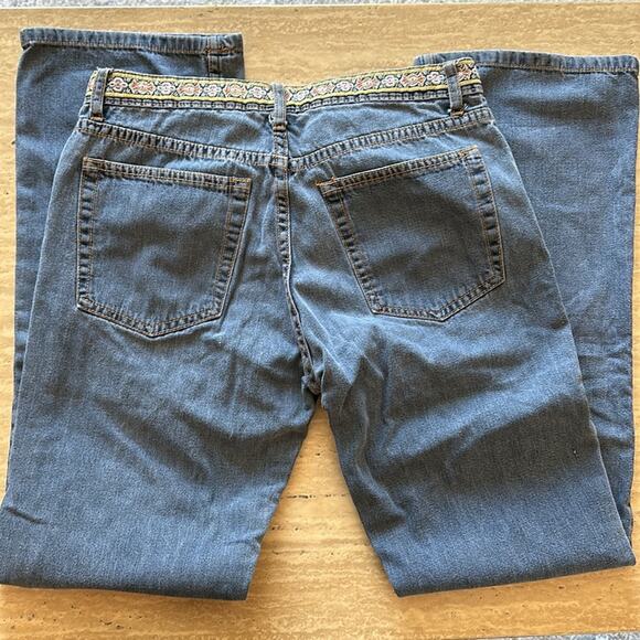 Londonjean Boho Belted Look Low Rise Flare Bootcut Dark Wash Jeans - Picture 6 of 9